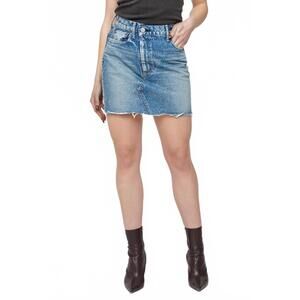 NEW MOUSSY thomoston asymmetry skirt in blue